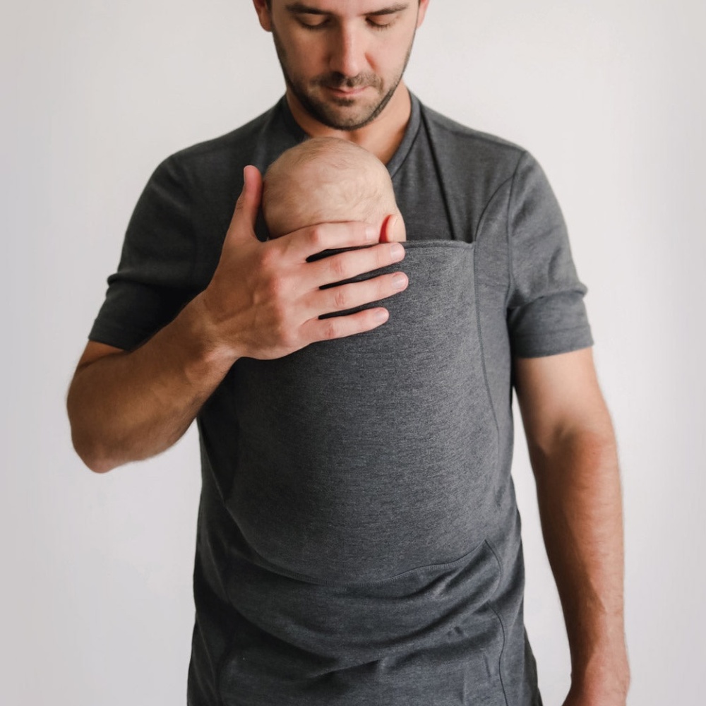 Lalabu Dad Shirt- baby carrier-Grey- Men's size medium